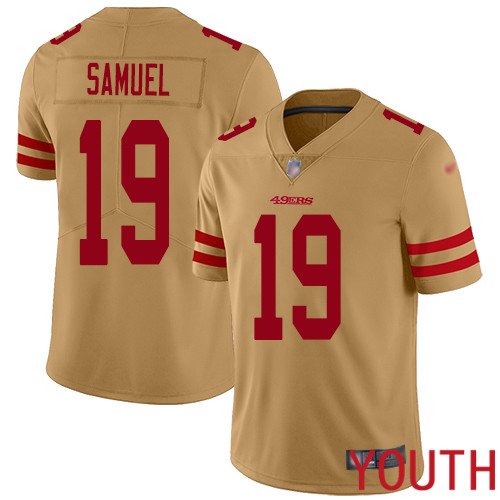 San Francisco 49ers Limited Gold Youth Deebo Samuel NFL Jersey 19 Inverted Legend